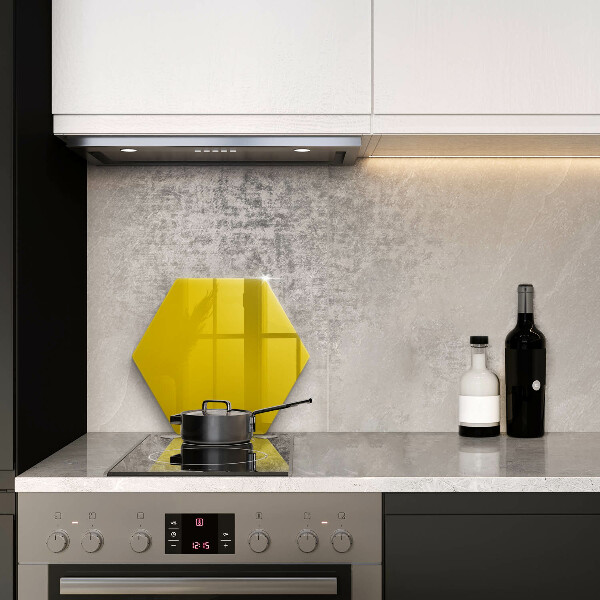 Skleněná deska do kuchyně Žlutá