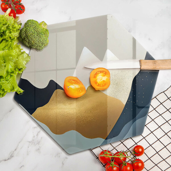 Skleněná deska do kuchyně Abstraktní hory