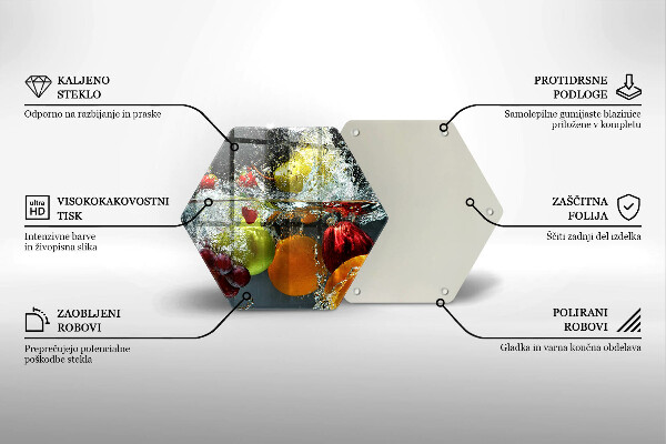 Skleněná deska do kuchyně Šťavnaté ovoce ve vodě