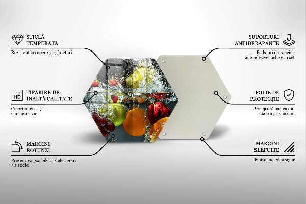 Skleněná deska do kuchyně Šťavnaté ovoce ve vodě