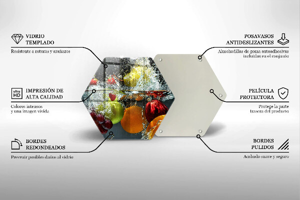 Skleněná deska do kuchyně Šťavnaté ovoce ve vodě