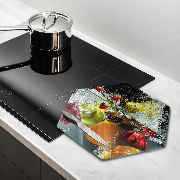 Skleněná deska do kuchyně Šťavnaté ovoce ve vodě