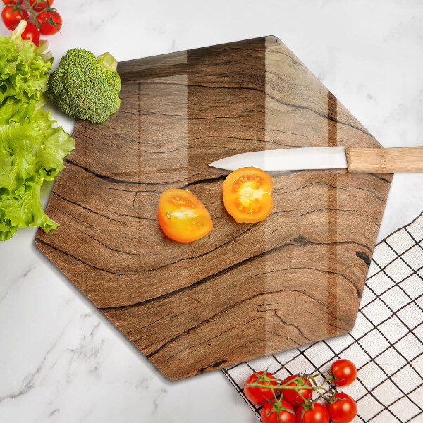 Skleněná deska do kuchyně Textura dřevěné desky