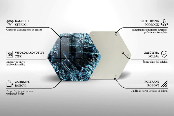 Skleněná deska do kuchyně Struktura ostrého ledu