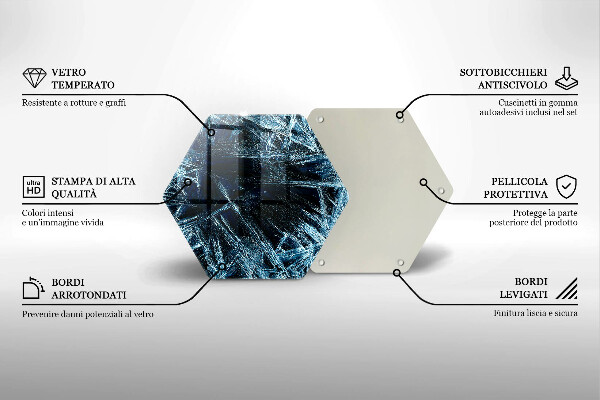 Skleněná deska do kuchyně Struktura ostrého ledu