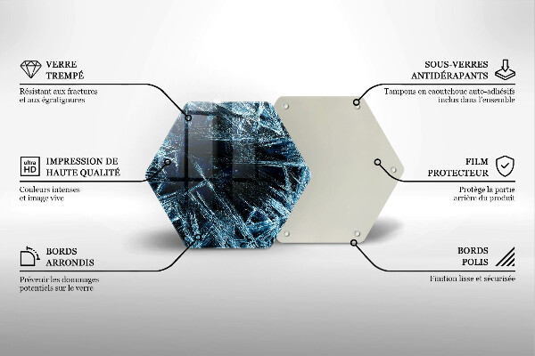 Skleněná deska do kuchyně Struktura ostrého ledu