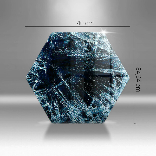 Skleněná deska do kuchyně Struktura ostrého ledu