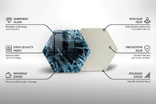 Skleněná deska do kuchyně Struktura ostrého ledu
