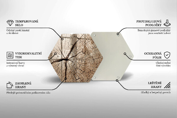 Skleněná deska do kuchyně Průřez stromem