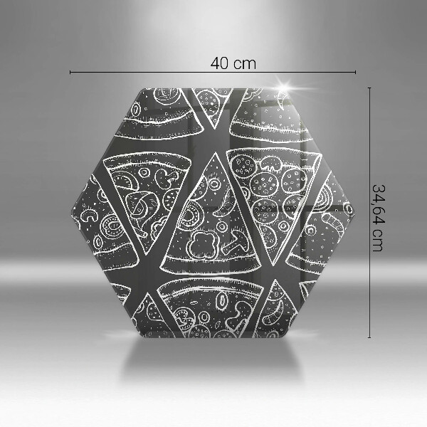 Skleněná krájecí deska Pizza ilustrace