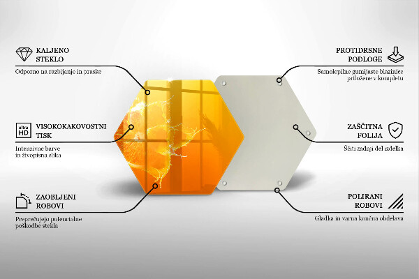 Skleněná krájecí deska Šťavnaté oranžové ovoce