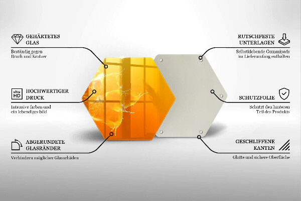Skleněná krájecí deska Šťavnaté oranžové ovoce