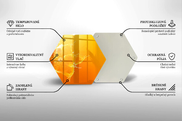 Skleněná krájecí deska Šťavnaté oranžové ovoce