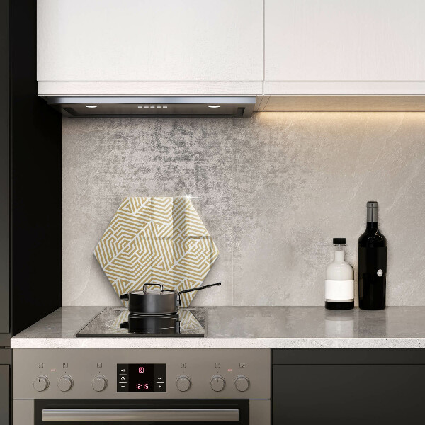 Skleněná deska do kuchyně Geometrické čáry