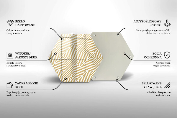 Skleněná deska do kuchyně Geometrické čáry