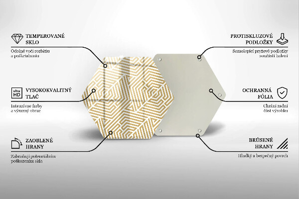 Skleněná deska do kuchyně Geometrické čáry