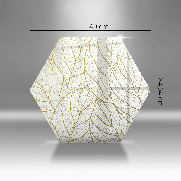 Skleněná deska do kuchyně Line-art listy vzor