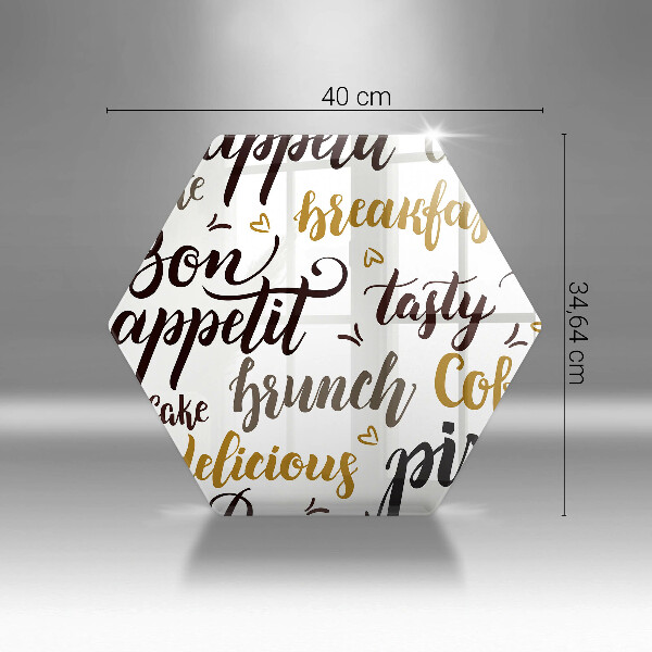 Skleněná krájecí deska Titulky bon appetit