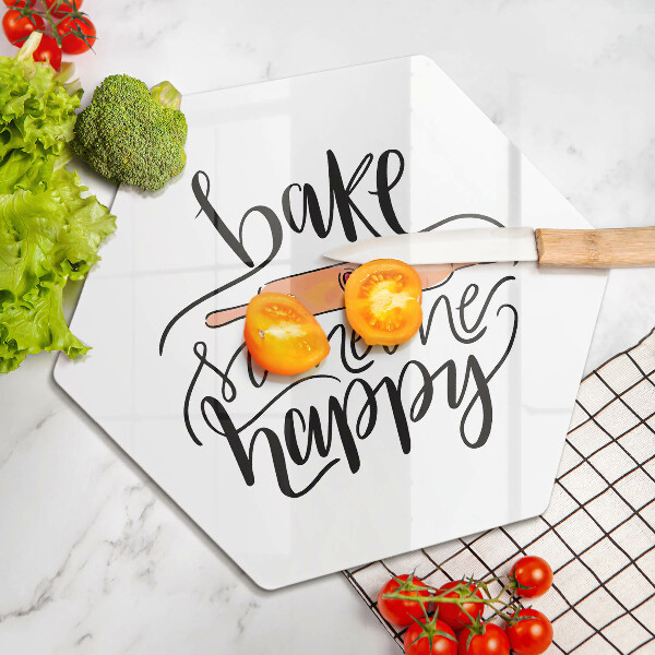 Skleněná deska do kuchyně Bake someone happy