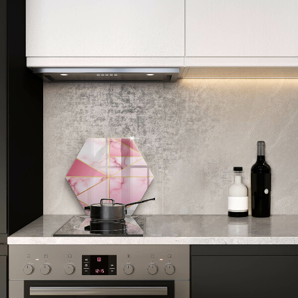 Skleněná deska do kuchyně Geometrický mramor