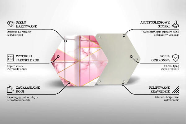 Skleněná deska do kuchyně Geometrický mramor