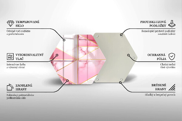 Skleněná deska do kuchyně Geometrický mramor