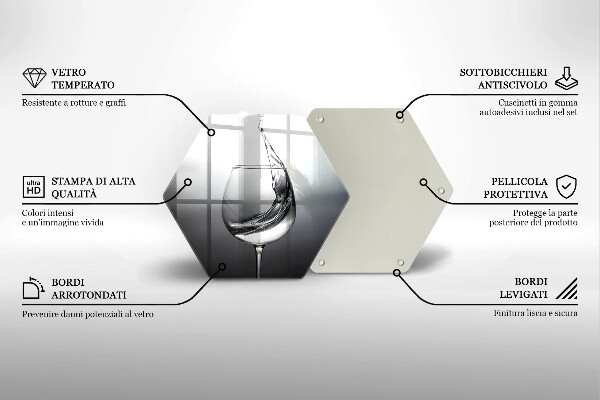 Skleněná krájecí deska Sklenice vody