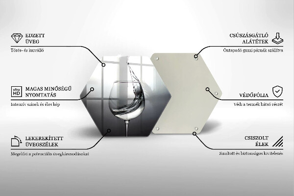 Skleněná krájecí deska Sklenice vody