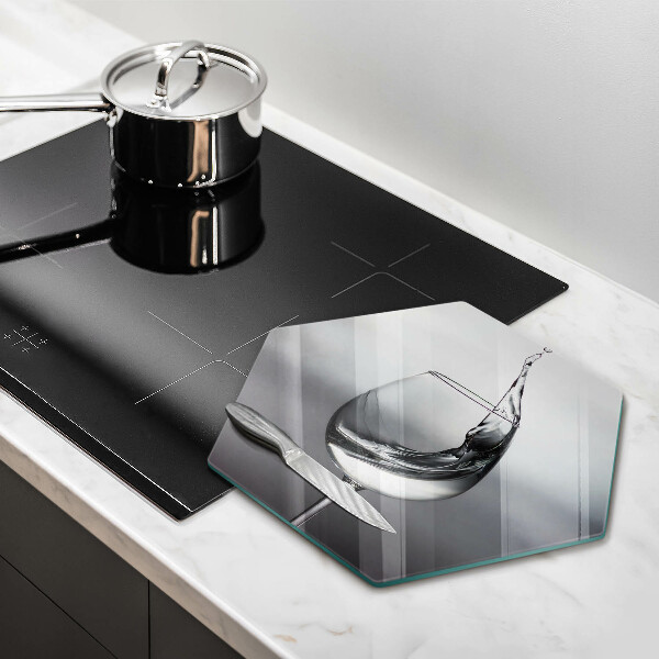 Skleněná krájecí deska Sklenice vody