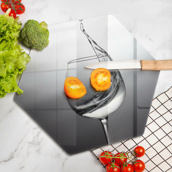 Skleněná krájecí deska Sklenice vody