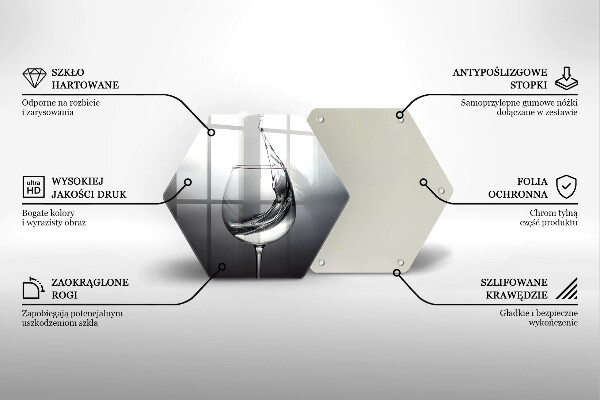 Skleněná krájecí deska Sklenice vody