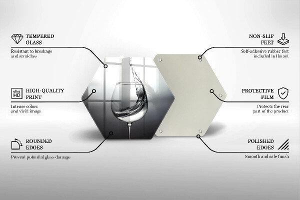 Skleněná krájecí deska Sklenice vody