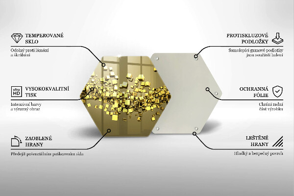 Skleněná deska do kuchyně Abstraktní 3d geometrie