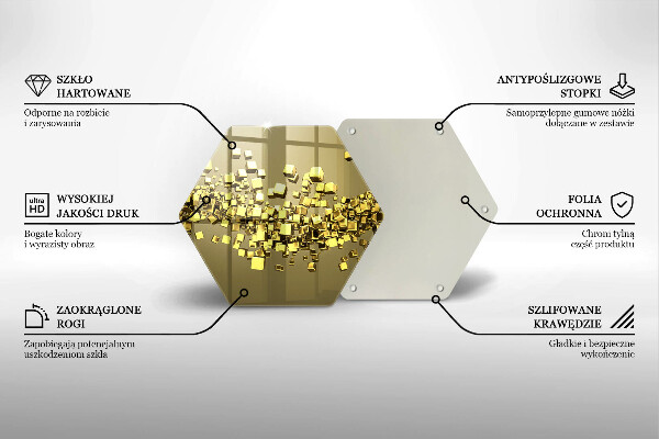 Skleněná deska do kuchyně Abstraktní 3d geometrie