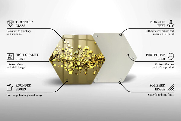 Skleněná deska do kuchyně Abstraktní 3d geometrie