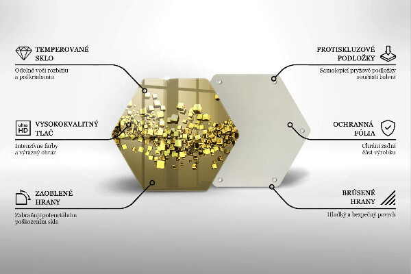 Skleněná deska do kuchyně Abstraktní 3d geometrie