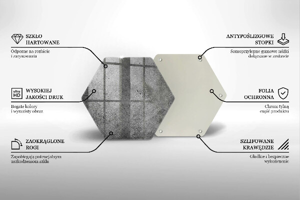 Skleněná krájecí deska Textura betonového kamene