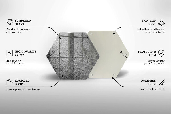 Skleněná krájecí deska Textura betonového kamene