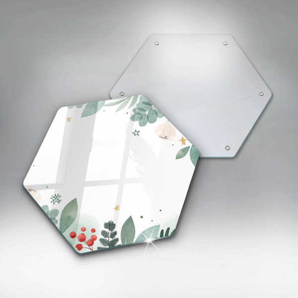 Skleněná deska do kuchyně Akvarel listy