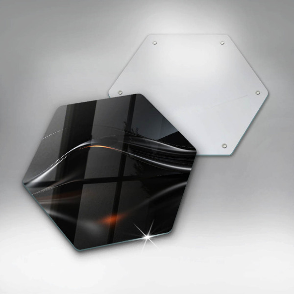 Skleněné krájecí prkénko Abstraktní 3d design