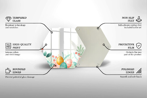 Skleněná deska do kuchyně Velikonoční vajíčka