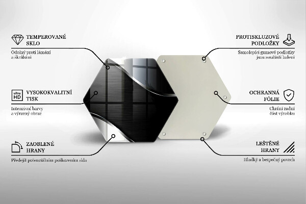 Skleněná deska do kuchyně Kovová abstrakce