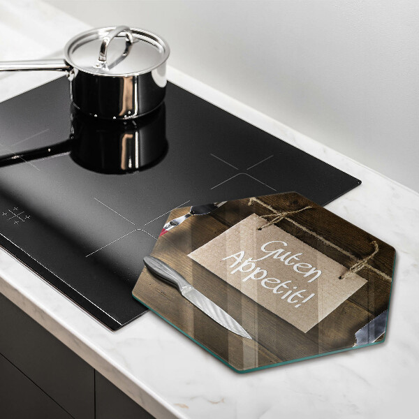 Skleněná deska do kuchyně Guten apetit