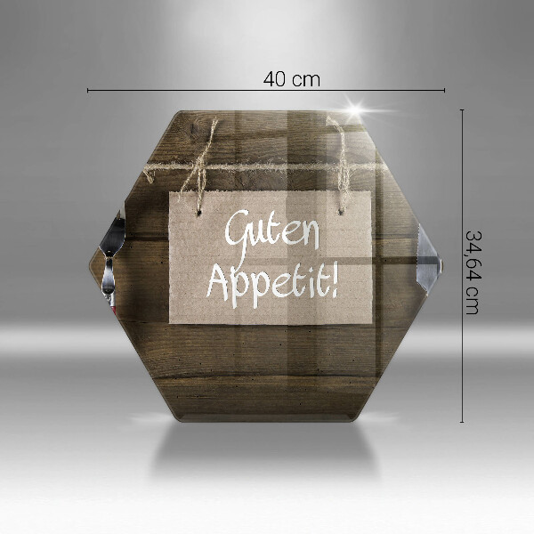 Skleněná deska do kuchyně Guten apetit