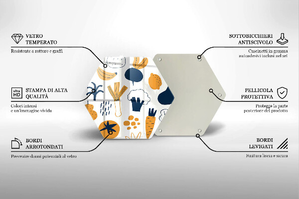 Skleněná deska do kuchyně Jídlo ilustrace