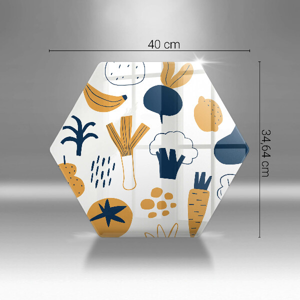 Skleněná deska do kuchyně Jídlo ilustrace