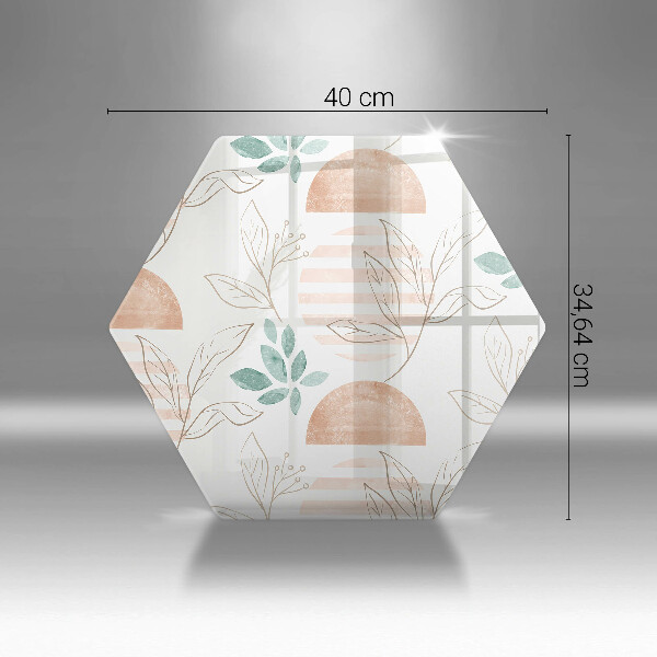 Skleněná deska do kuchyně Boho listy vzor