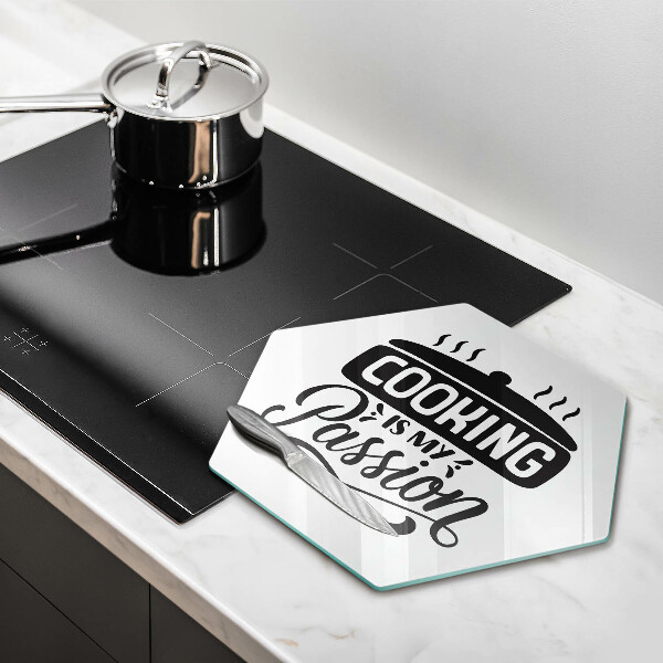 Skleněná deska do kuchyně Cooking is my passion