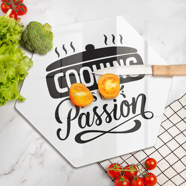 Skleněná deska do kuchyně Cooking is my passion