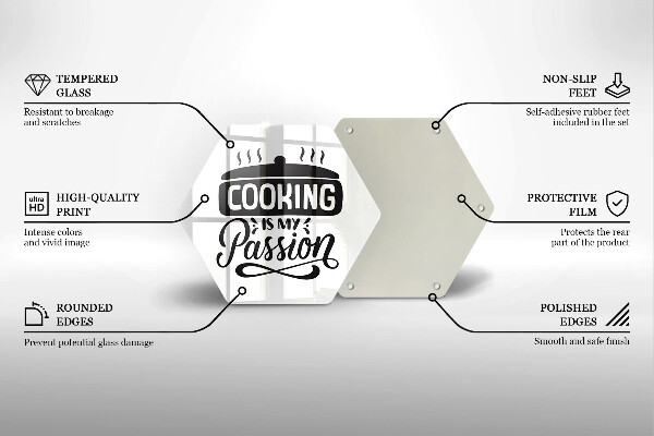 Skleněná deska do kuchyně Cooking is my passion